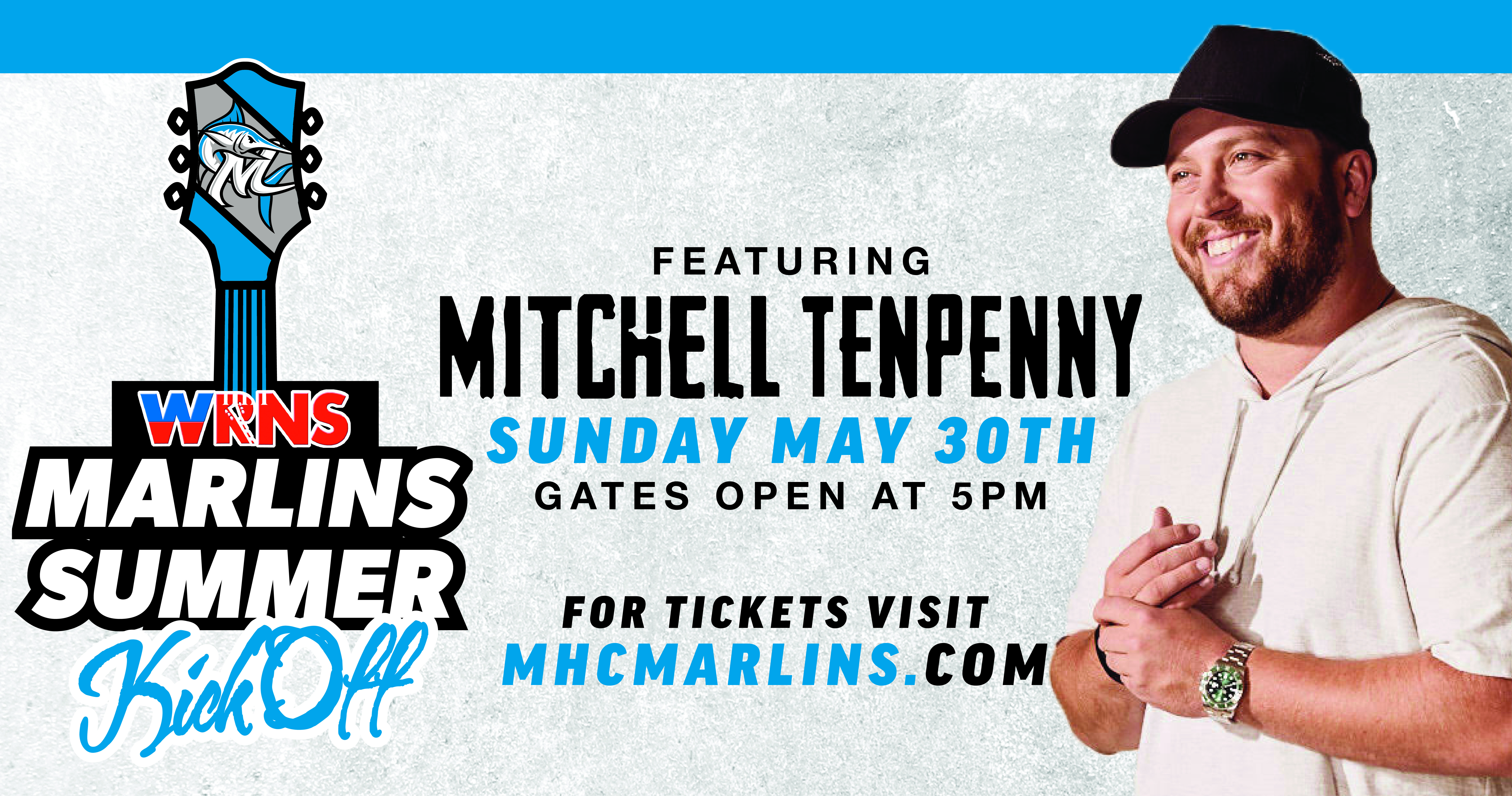 Marlins Announce Summer Kickoff with Mitchell Tenpenny